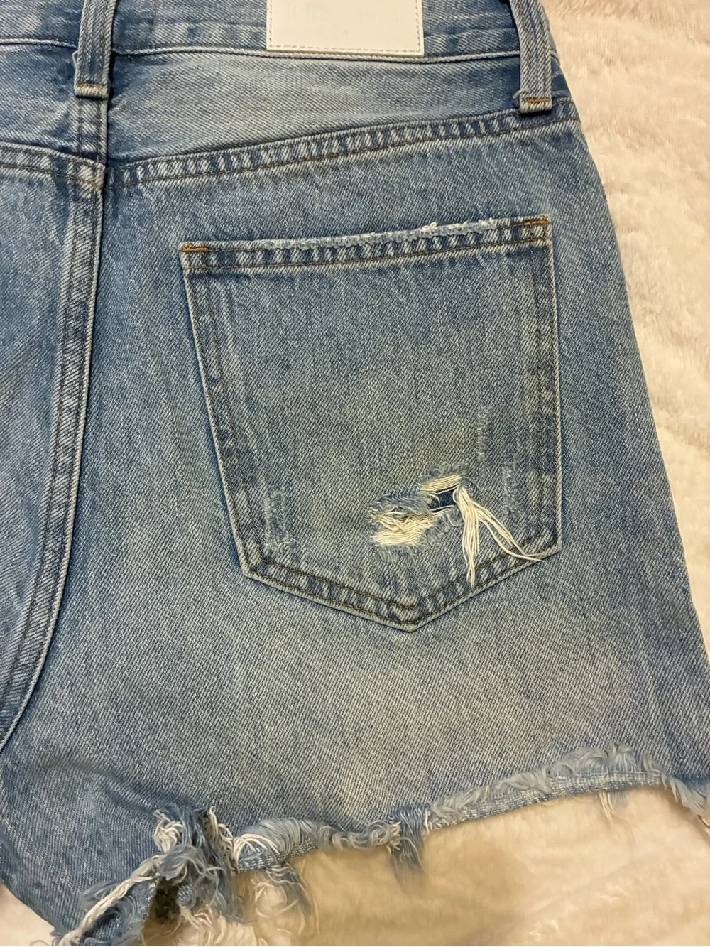 Pistola Distressed Denim Shorts